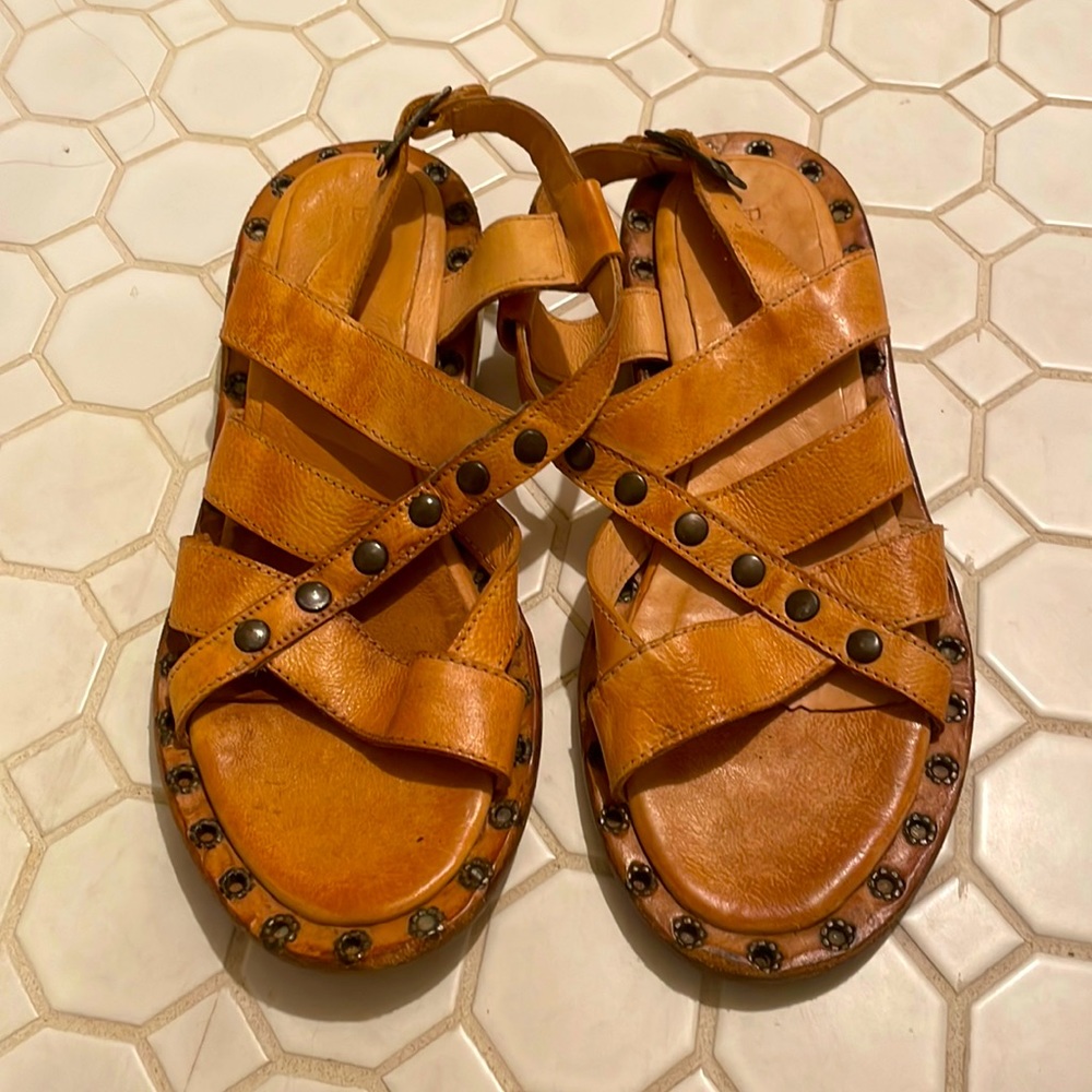 Bed Stu Shoes Karbala Sandals Natural Leather size 7